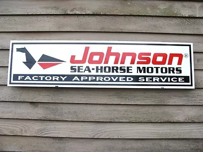 Vintage Style Johnson Seahorse Outboard Motor Dealer/service Sign 1'x46  W/logo • $73.99