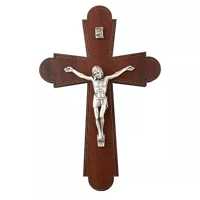 Wooden Crucifix Wall Cross Catholic Gift Or Rustic Home Decor 5 Inches X 3.5 ... • $18.64
