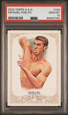 2012 Topps Allen & Ginter Michael Phelps #129 Swimming Psa 10 Gem Mint  • $42.99