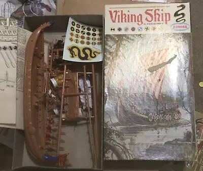 Vintage Viking Ship Model Kit Aurora 60s • $9