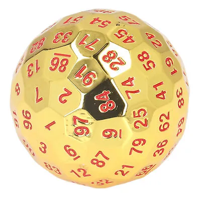 Metal D100 Dice 100 Sides Polyhedral Number Dice Metal 5cm Diameter Easy • $42.37