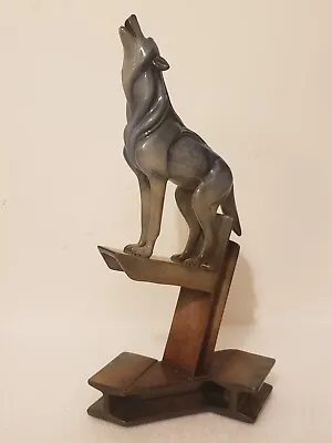 MILL CREEK STUDIOS IMAGO SOUL BROTHER (SAPPHIRE) WOLF FIGURINE RETIRED Howling • $59.99