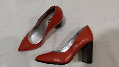 Oxford - Orange And Black Block Heels - Size 7 • $40