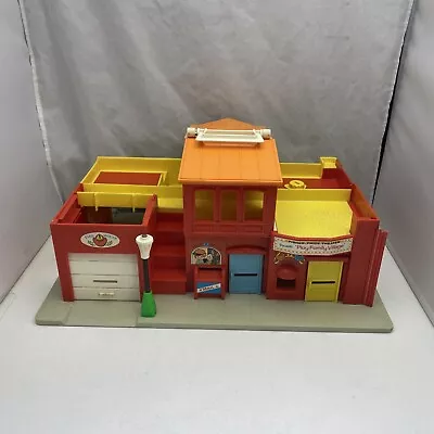 1973 Vintage Fisher Price Little People Play Family Village Main Street Town • $48