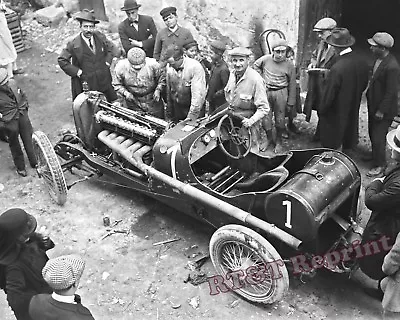 Race Car Driver Jean Chassagne Photo At Italy Coppa Florio Race Year 1922 8x10 • $12.95