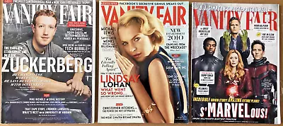 Vanity Fair Magazine Back Issues (3) 2010 2015 2018 • $6