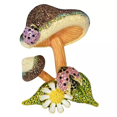 Kirks Folly Magic Mushroom Ladybug Pin Pendant  Goldtone • $43