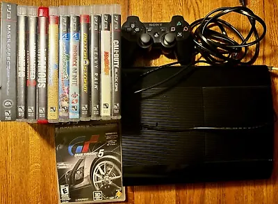 Sony PlayStation 3 Super Slim 250GB Lot With Games And Controller • $150