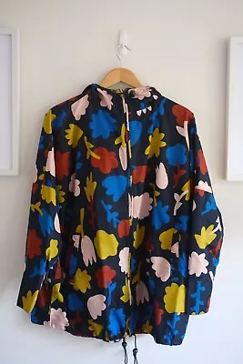 Gorman Raincoat Hooded Windbreaker Womens Size M L Blue Floral 2014 • $75