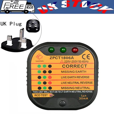 3 Pin Digital Multimeter Non-Contact Voltage Tester Pen Socket Tester UK Plug • £10.49