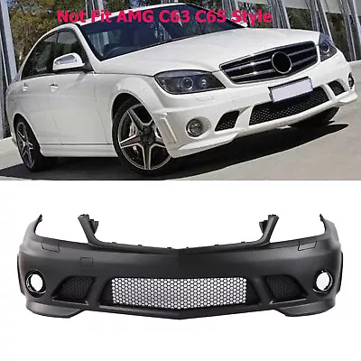 New AMG Style Front Bumper W/O PDC For Mercedes Benz 08-10 C-Class W204 C300 350 • $451.25