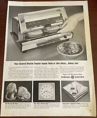 1963 Vintage GE Toaster TOAST R OVEN & Hair Dryer & More Ad • $5