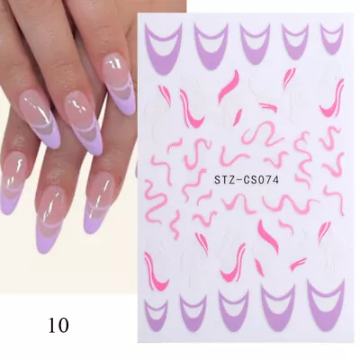 3D Gold Nail Decals Nail Art Sticker Irregular Glitter Stripe Line Nail Designs* • $0.99