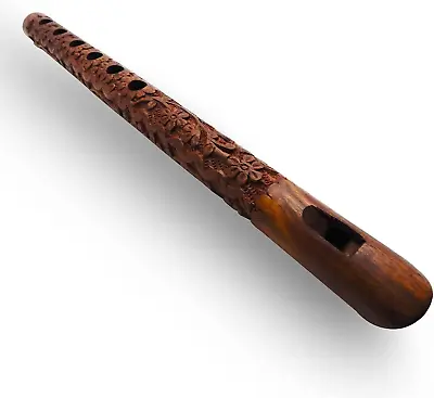 Mouth Woodwind Flute Wooden Traditional Hand Carved Great Sound Indian Musical  • $14.99
