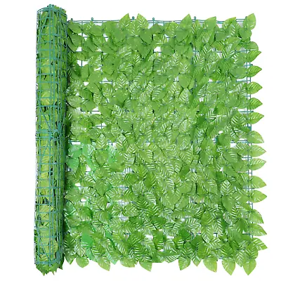 3M 5M 6M Artificial Garden Screening Ivy Leaf Hedge Panels On Roll Privacy Wall • £11.99