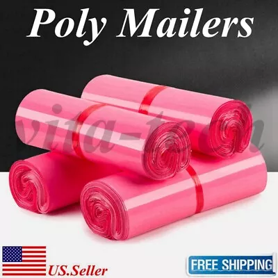 Poly Mailers Shipping Mailing Packaging Plastic Envelope Self Sealing Bags Pink • $3.89