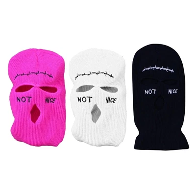 £7.58 • Buy Girls Novelty Balaclava Hat Handcrochet Beanie Hat For Women Windproof Ski Hat