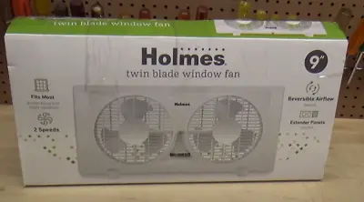 Holmes Dual 9  Twin Blade Manual Window Fan With Reversible Airflow 2 Speed NEW • $39.99