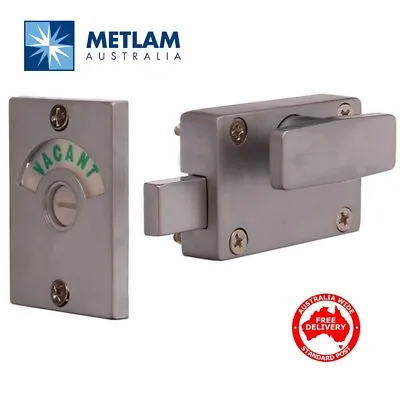 $22.49 • Buy Metlam Toilet Door Lock Indicator Bolt Set-Vacant / Engaged-L547548S-Free Post.