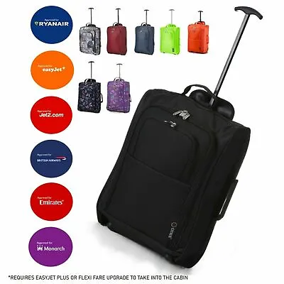 New Ryanair EasyJet 55cm Cabin Approved 2Wheel Trolley Case Luggage Suitcase Bag • £24.99