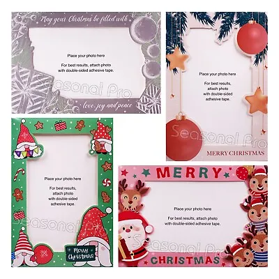 12-24pk Christmas Cards Photo Frame Xmas Card With Envelopes 125x180mm 4 Designs • $13.95
