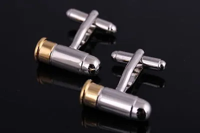 BULLET DESIGN CUFFLINKS PAIR Men Men's Jewelry Marvel Comics Biker Punk • $13.95