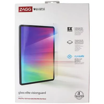 ZAGG (Glass Elite Visionguard) Protector For IPad Pro 12.9 6th/5th/4th/3rd Gen • $59.36