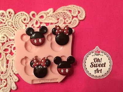 Small Mickey Mouse Minnie  Silicone Mold Fondant Cake Decorating Wax Soap FDA • $14.99