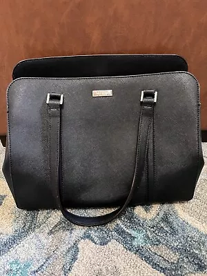 Kate Spade Large Shoulder Bag Tote Black Leather Great Preowned Condition • $55