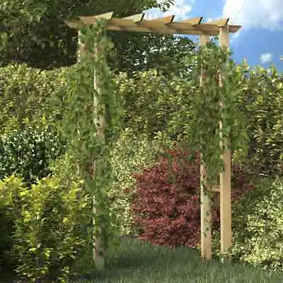 Solid Wood Arbour Rose Arch Impregnated Outdoor Patio Climbing Plant VidaXL • £71.99