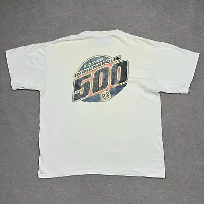 Brickyard Authentics T Shirt Size XL White Indy 500 Short Sleeve • $15.95
