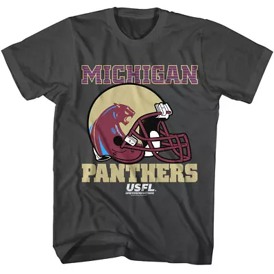 USFL Michigan Panthers Helmet Men's T-Shirt American Football League Tee • $23.99