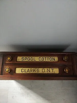 Vintage Clarks Sewing Cotton Thread Haberdashery Shop Counter Display Drawers • £224.99