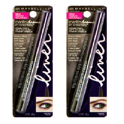 🎀 2 Maybelline Master Drama Cream Eyeliner Pencil 405 Vibrant Violet Purple • $12.99