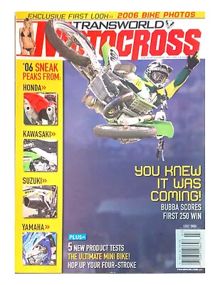 TRANSWORLD MOTORCROSS Magazine July 2005 W/ Poster James  Bubba  Stewart • $5.08