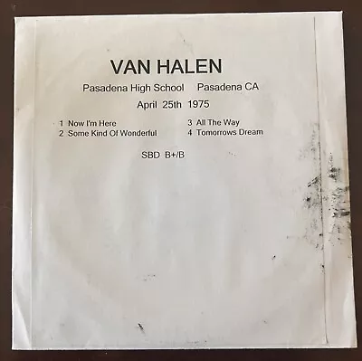 Van Halen Live At Pasadena High School April 25 1975. • $15