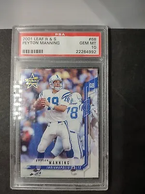 2001 Leaf Rookie And Stars Peyton Manning 68 Gem Mint 10 PSA Colts Broncos  • $39.99