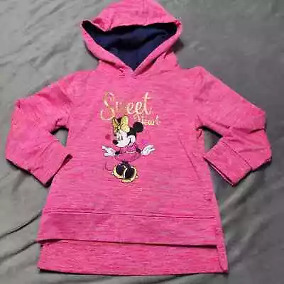 Disney Hoodie Girl 3t Graphic Shirt Pink Minnie Mouse Long Sleeve Jacket Sweater • $11.43