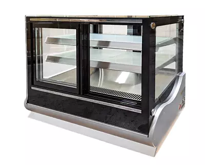 New Deli Case 48  Curved Glass Refrigerator Display Bakery Pastry Meat With LED • $2063.04