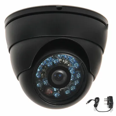 Build-in CCD Wide Angle Len Security Dome Camera Video Outdoor Night & Power 1O4 • $36.98
