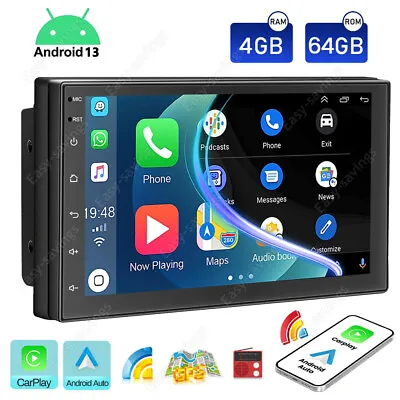 Apple Carplay Android 13 64GB Car Stereo Radio MP5 Player Bluetooth Mirror Link • $80.88