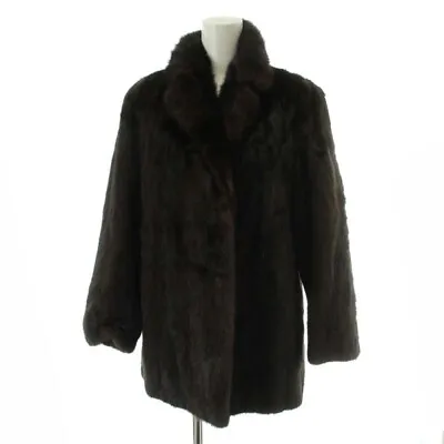 SAGA MINK Real Fur Coat Brown Size 6 Women From Japan • $190