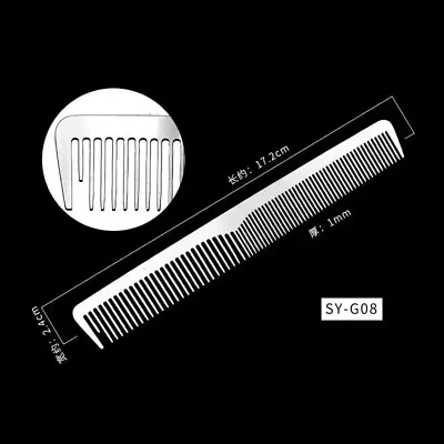 New Ultra-thin Mens Comb Titanium Steel Professional Hairdressing Anti Static • $5.54