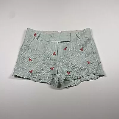 J.Crew Shorts Women’s 0 Multicolor Seersucker Lobster City Fit Measures 29x2.5 • $12.32