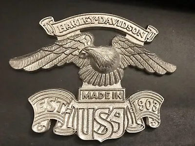 Harley-davidson Motorcycles Eagle Usa Wing  Medallion Metal Emblem Plaque • $14.95