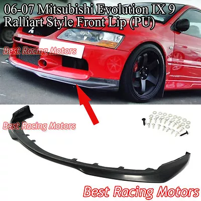 For 2006-2007 Mitsubishi EVO 9 Ralliart Style Front Bumper Lip (Urethane) • $124.99