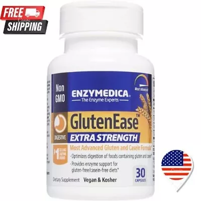 Enzymedica GlutenEase Extra Strength 30 Capsules Free Shipping • $19.95