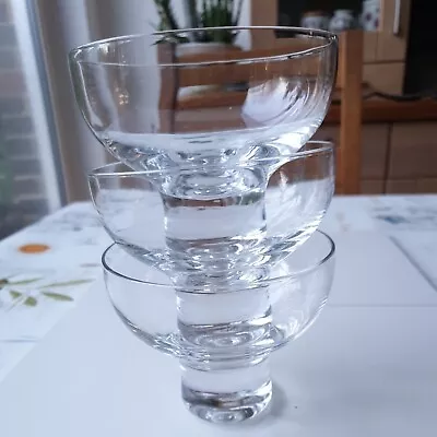 £9 • Buy 👑  3 X Vintage Dartington 24% Lead Crystal Fruit / Salad Footed Bowls