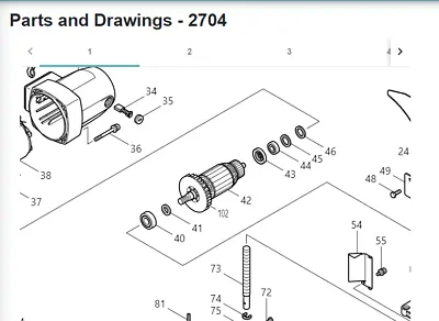 Genuine Makita Armature 510070-6 For 2704 Table Saw 110v  • £65.96