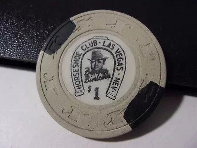 BINION'S HORSESHOE CLUB $1 Hotel Casino Poker Gambling Chip - Las Vegas NV • $0.99